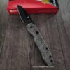 Custom Spyderco Smock Black CRUWEAR Titanium Great Waves Engraved NIB - LynchNW Smock Blacksmith Deep Carry Pocket Clip Installed
