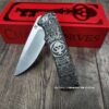 Chaves Liberation Street Integral Knife M390 SW TI – Chaves Aztec Design - With Extra Clip NEW in Box - Relief Engraved Chaves Mayan Design