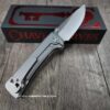 Chaves Knives - Relief Engraved RCK9 - Titanium Scales - Chaves Skull Aztec - M390 Steel - COMPLETE KNIFE With Extra Clip - New in Box
