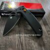 Spyderco Manix 2 With Upgrades! AWT Black Scales - Electric Orange Ball Cage - Phosphor Washers - Ceramic Ball and Spring Installed - COMPLETE KNIFE