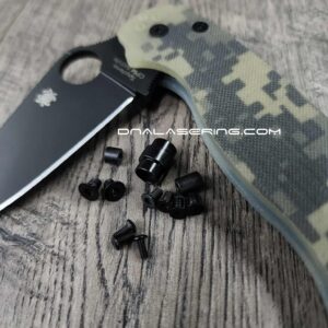 Replacement Screw Set for Spyderco Para Military 2 - Stainless Steel - Blacked Out - PM2 - EDC Gear