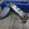 Chaves Redencion 229 - Relief Engraved Batman / Gotham Theme - Black ELMAX Tanto Blade - COMPLETE KNIFE