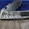 Chaves Redencion 229 - Relief Engraved Batman / Gotham Theme - Black ELMAX Tanto Blade - COMPLETE KNIFE