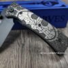 Chaves Redencion 229 - Relief Engraved Batman / Gotham Theme - Black ELMAX Tanto Blade - COMPLETE KNIFE