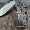 Crusader Cross - ZT Hinderer Slicer Framelock - Deep Fiber Laser Engraving - Geometric Background - EDC Knife - NIB