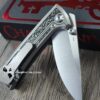 Chaves RCK9 Custom Engraved Titanium Knife – Deep Scrollwork – New In Box - EDC