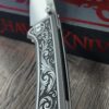 Chaves RCK9 Custom Engraved Titanium Knife – Deep Scrollwork – New In Box - EDC