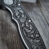 Demko AD 20.5 Shark Lock - Custom Scroll - Laser Engraved Titanium Scales - EDC Gear - Complete Knife
