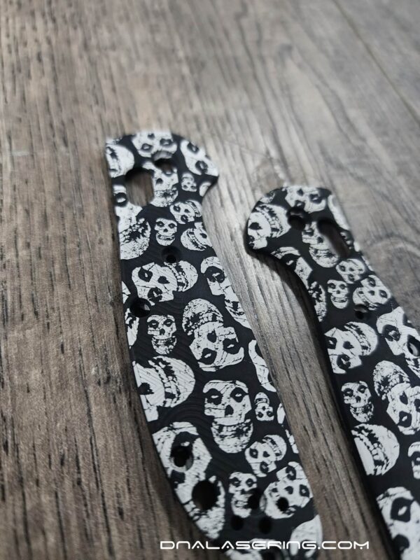 MINI Benchmade Griptilian - Misfits - Laser Engraved Black Aluminum Loop Scales - With Hardware - EDC Gear