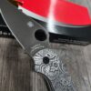 PM3 MAGNACUT Spyderco Para 3 Salt - Mandala Paisley Engraved AWT Skinny Titanium Scales - LynchNW Blacksmith Pocket Clip - Complete Knife