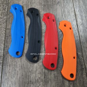 Spyderco PM2 Lotus Scales - G10 - Blue, Black, Red, & Orange Color Options - Flytanium Gear
