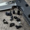 Spyderco Smock - LARGE PIVOT Replacement Hardware Screw Set - Stainless Steel - Blacked Out - EDC Gear