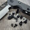 Spyderco Smock - LARGE PIVOT Replacement Hardware Screw Set - Stainless Steel - Blacked Out - EDC Gear