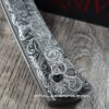 Chaves RCK9 Custom Engraved Titanium Knife – Relief Engraved Cannabis & Mushroom Scroll Design – New In Box