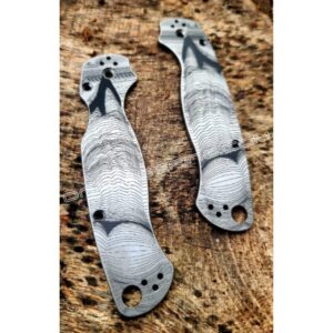 Striptease - Line Art - Spyderco PM2 - Engraved Titanium Knife Scales - Paramilitary 2 Flytanium Gear - Knife & Hardware Optional