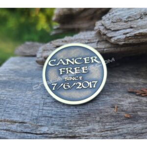 Fuck Cancer - Custom - Laser Engraved Brass Coin - Polished and Aged Finish - Custom Engraving