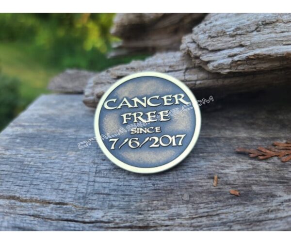 Fuck Cancer - Custom - Laser Engraved Brass Coin - Polished and Aged Finish - Custom Engraving