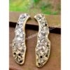 Spyderco Delica - Antique Stonewash Brass Scales - Deep Engraved Leaf Scroll Design - Flytanium Gear - Optional Knife Install