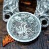 Kraken VS Pirate Ship - Deep Laser Engraved Titanium Coin - Polished Finish
