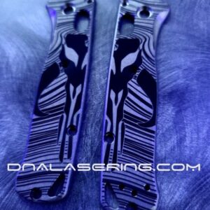 Mythosaur Skull - Beskar Ingot - MINI Benchmade Bugout - Deep Laser Engraved Titanium Scales - EDC Gear