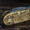 Victorinox Cadet - Customizable - NEW Relief Engraving Style - Brass Copper or Titanium Scales - Deep Laser Engraved Leaf Scroll - NIB - EDC