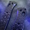 Geometric Trio - MINI Benchmade Bugout - Deep Laser Engraved Titanium Scales - EDC Gear *Scales Only*