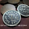 Goonies Doubloon - Deep Laser Engraved Brass Coin - Polished and Aged Finish