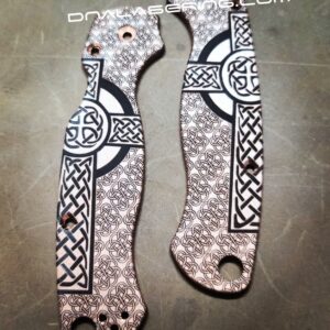 Spyderco PM2 Copper - Celtic Cross - Fiber Laser Deep Engraved - Copper Knife Scales - EDC Gear - Optional Hardware & Knife Install