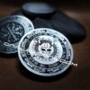 Valhalla - Viking Skull - Norse - Deep Laser Engraved Titanium Coin - Polished Finish