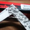 Paisley Bandana Pattern - Kershaw Leek Framelock - Deep Fiber Laser Engraving - EDC Gear - Complete Knife