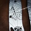 Treasure Map - Pirates - Benchmade Bugout - Deep Laser Engraved - Titanium Knife Scales - EDC Gear * Scales/handles ONLY*