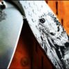 Predator - Deep Laser Engraved Titanium Scales - EDC Gear *Scales/handles Only* Benchmade Bugout TI -