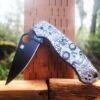 Sugar Skull - Sublime - Spyderco PM2 - Engraved PM2 Titanium Knife Scales - Paramilitary 2 Flytanium Gear - Knife & Hardware Optional