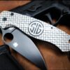 SIG - Spyderco PM2 TI -Deep Engraved Titanium Knife Scales - Paramilitary 2 - EDC Gear - Knife & Hardware Optional Flytanium Gear