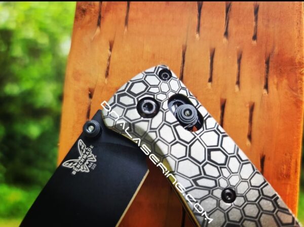 Kryptek Camo - Benchmade Bugout TI - Deep Laser Engraved Titanium Scales - EDC Gear *Scales / Knife handles Only*