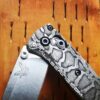 Snakeskin - Reptile Pattern - MINI Benchmade Bugout - Deep Laser Engraved Titanium Scales - Flytanium Gear *Scales Only*