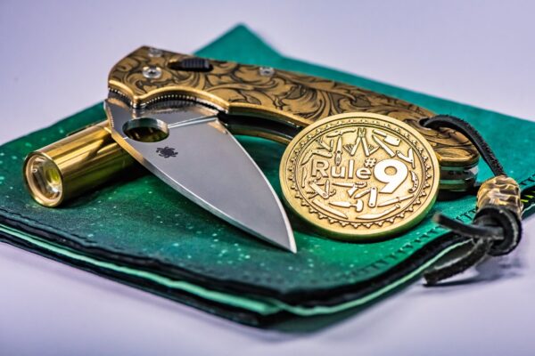 Gibbs Rule #9 - Michael Brunk Collab - Laser Engraved Brass Coin - Polished Finish