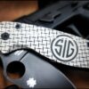 SIG - Spyderco PM2 TI -Deep Engraved Titanium Knife Scales - Paramilitary 2 - EDC Gear - Knife & Hardware Optional Flytanium Gear