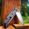 Snakeskin - Reptile Pattern - MINI Benchmade Bugout - Deep Laser Engraved Titanium Scales - Flytanium Gear *Scales Only*