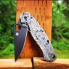 il_fullxfull.4025503537_40iv-1.jpg Japanese Samurai Design - Spyderco PM2 TI - Deep Engraved Titanium PM2 Knife Scales - EDC Gear - Knife & Hardware Optional Flytanium Gear