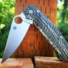 il_fullxfull.4031355497_m613-1.jpg Topographic - Spyderco PM2 Lotus - Engraved Black Linen Micarta Knife Scales - Flytanium Gear - Knife & Hardware Optional