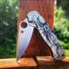 Mighty Kraken - Spyderco PM2 TI - Deep Engraved Titanium PM2 Knife Scales -  Flytanium Gear - Knife & Hardware Optional