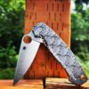 Dimensional Waves - Spyderco PM2 TI - Deep Laser Engraved Titanium PM2 Knife Scales - EDC Gear - Knife & Hardware Optional Flytanium Gear