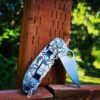 Leaf Scroll - Spyderco PM3 TI - NEW Relief Engraving Style - Deep Laser Engraved - Titanium Knife Scales - EDC Gear - Knife Install Optional