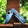 Koi - Japanese Waves - Spyderco PM3 TI - Fiber Laser Deep Engraved - Titanium Knife Scales - Flytanium - Knife & Hardware Optional