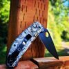 Detailed Leaf Scroll - Spyderco Tenacious - Deep Fiber Laser Engraved Titanium Scales - Flytanium  Gear *Scales Only*