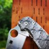 Dimensional Waves - Spyderco PM2 TI - Deep Laser Engraved Titanium PM2 Knife Scales - EDC Gear - Knife & Hardware Optional Flytanium Gear