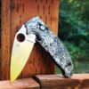 Kraken VS Pirate Ship - Spyderco Manix 2 - Deep Laser Engraved - Titanium Knife Scales - Flytanium Gear *Knife Install Optional*