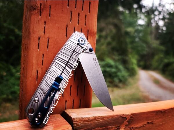 Mythosaur Skull - Beskar Ingot - Ruike P801 - Fiber Laser Deep Engraved - EDC Gear - Complete Knife