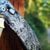 Kraken VS Pirate Ship - Spyderco Manix 2 - Deep Laser Engraved - Titanium Knife Scales - Flytanium Gear *Knife Install Optional*